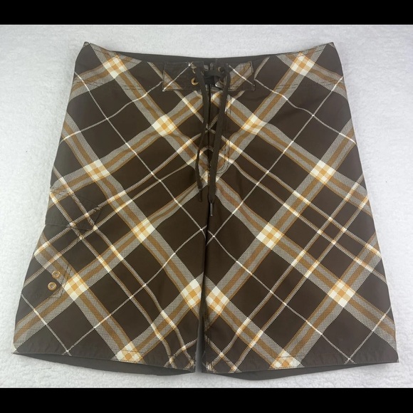 Mossimo Board Shorts Mens Size‎ 34 Supply Vintage Brown Orange - Picture 1 of 9